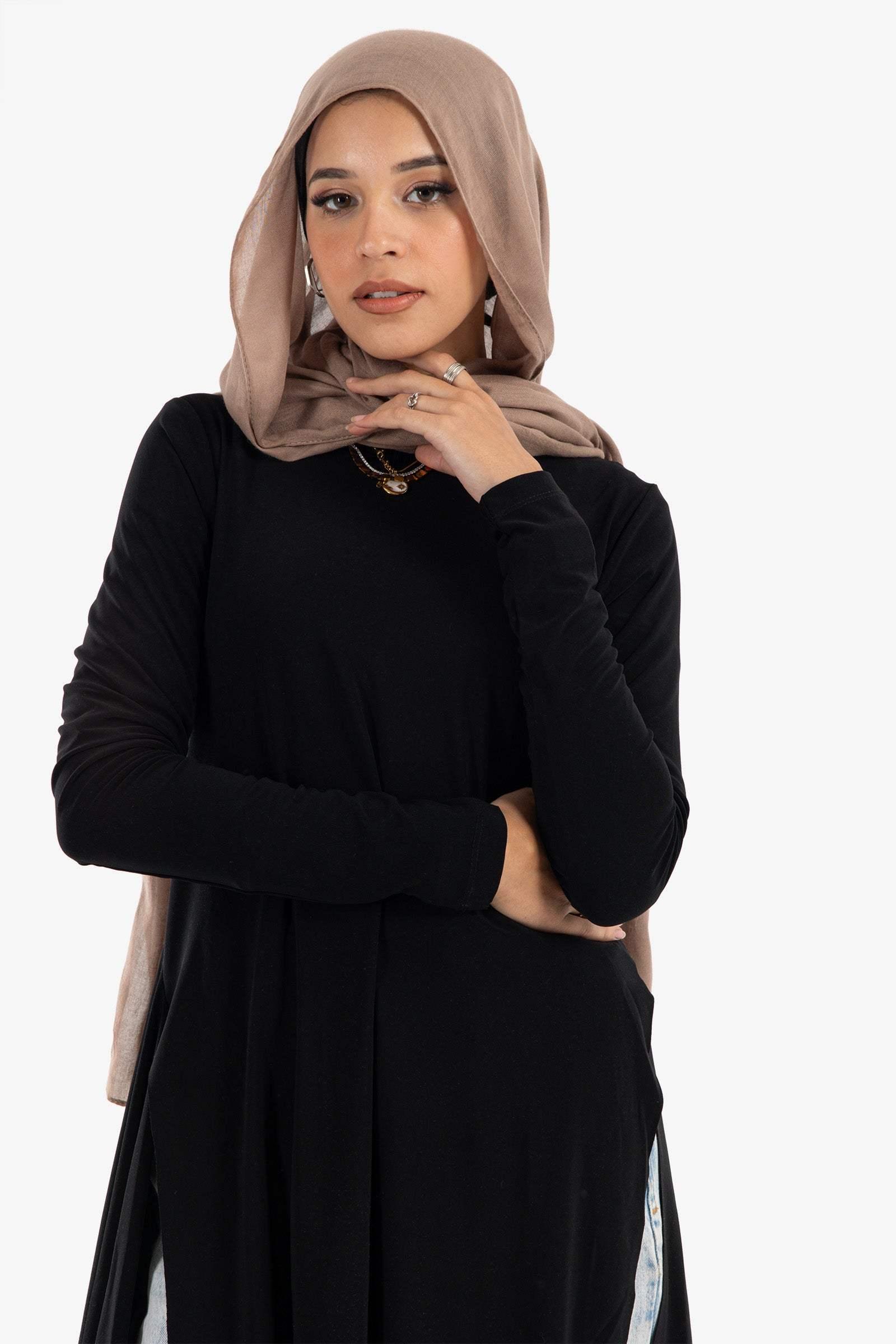 keinarita Tuck Gathered Blouse in Black ノースリーブ