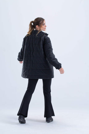 Black Waterproof Puffer Jacket - Carina - كارينا