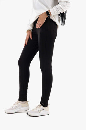 Button & Zipper Closure Leggings - Carina - كارينا