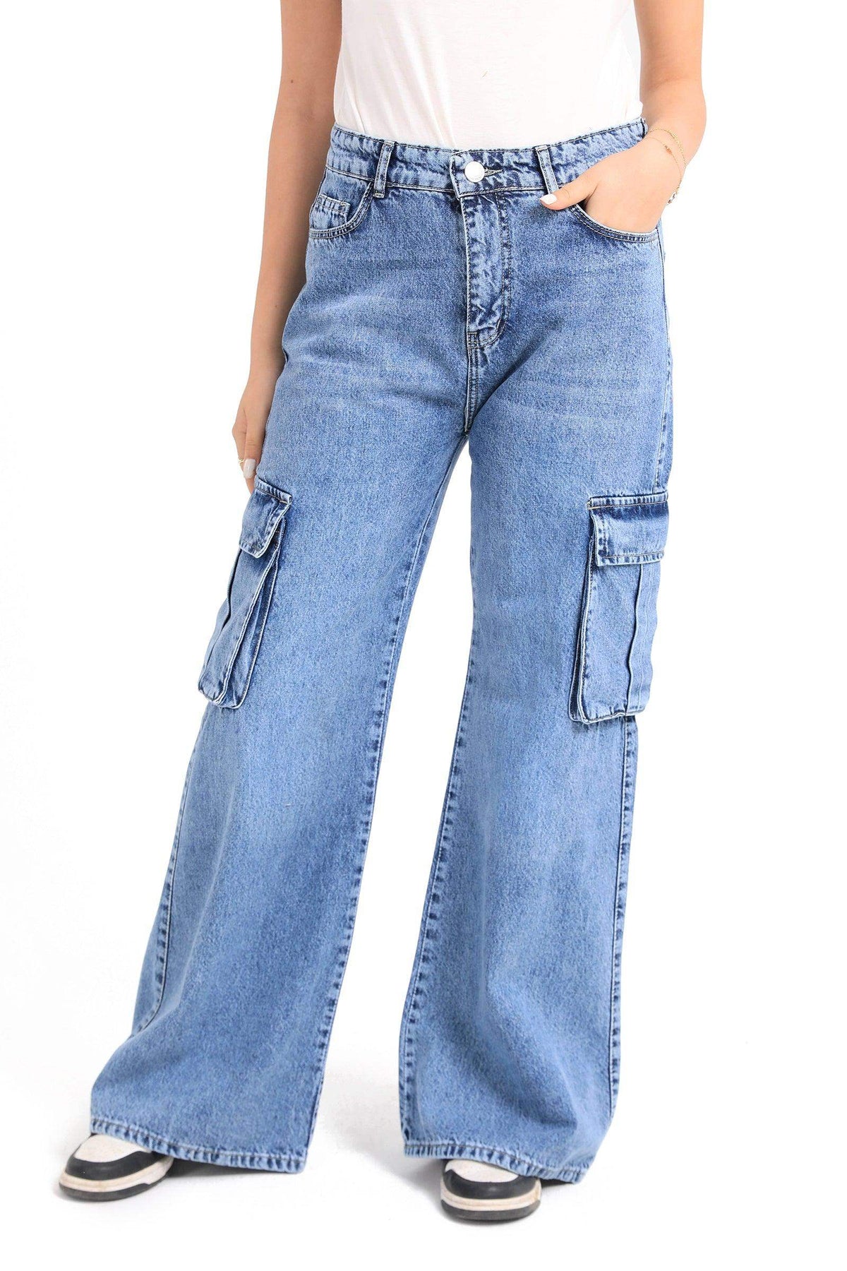 Cargo Jeans with Side Pockets - Carina - كارينا