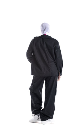 بنطلون باراشوت بأربطة للتضييق