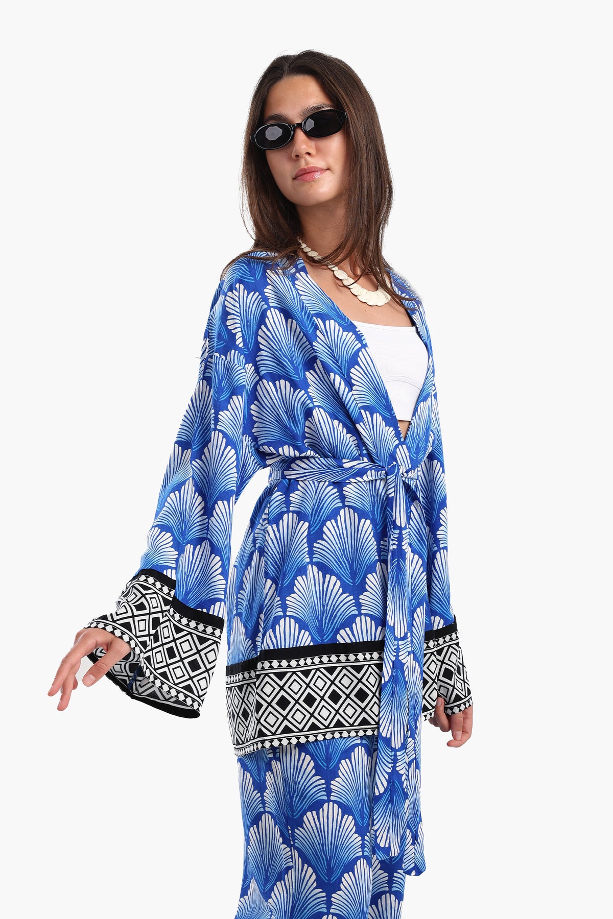 Shell Printed Kimono