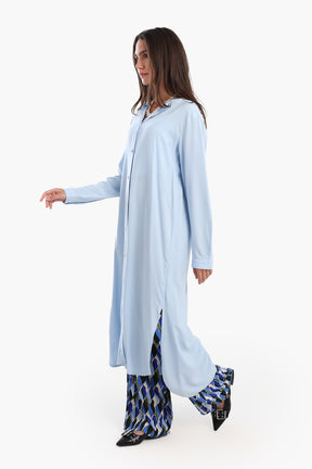 Long Plain Shirt Dress