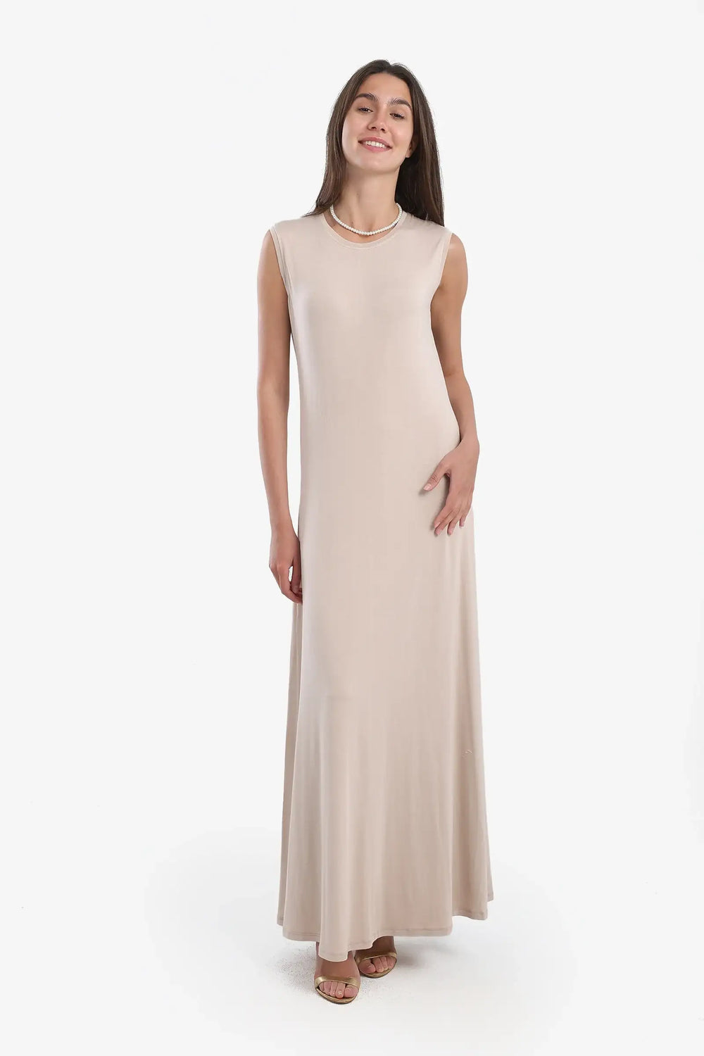 Viscose Solid Pattern Dress