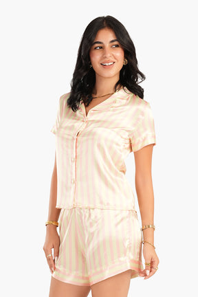 Pyjama Set with Pink Stripes