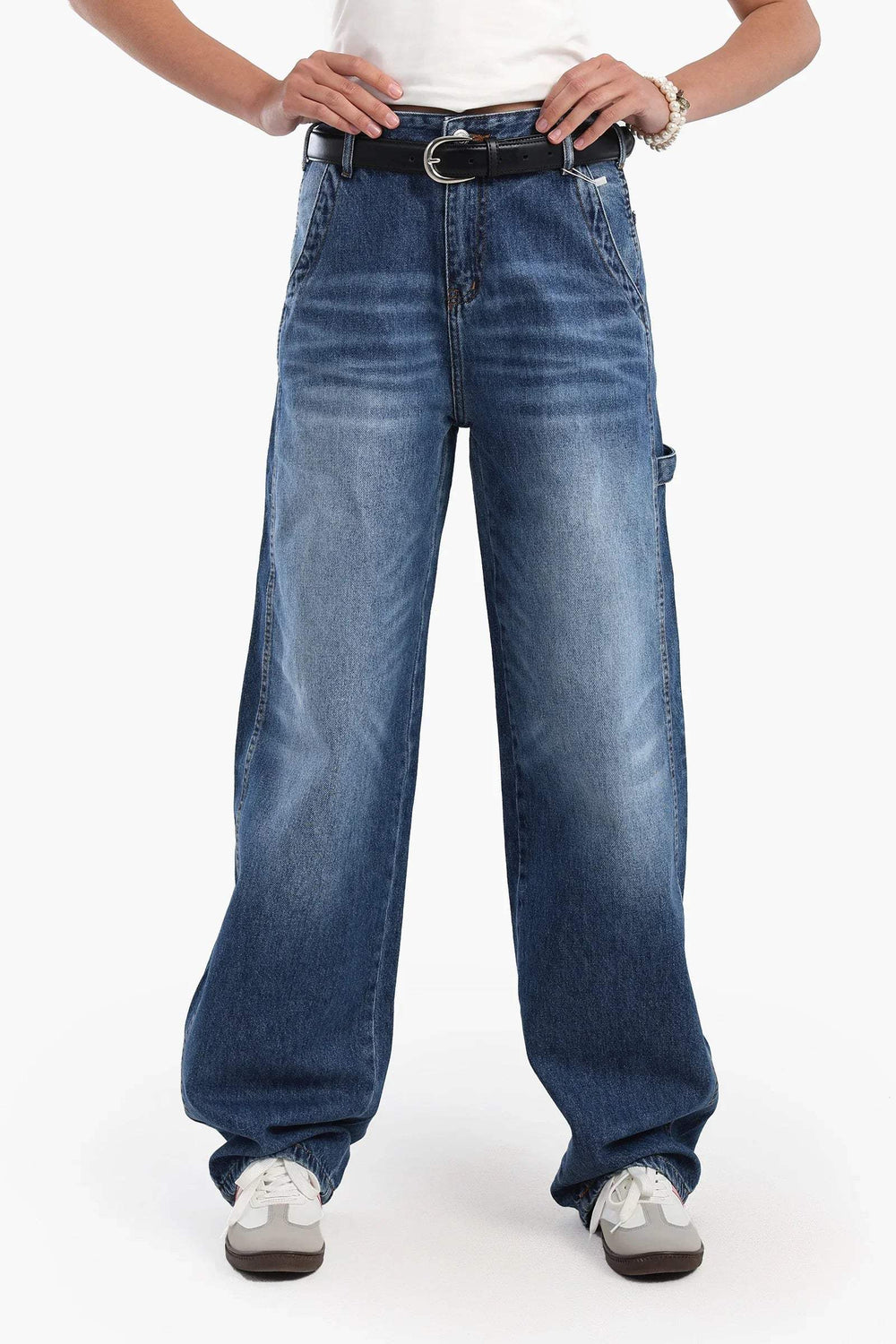 بنطلون جينز هاي ويست 