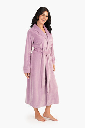 Shawl Collar Long Robe