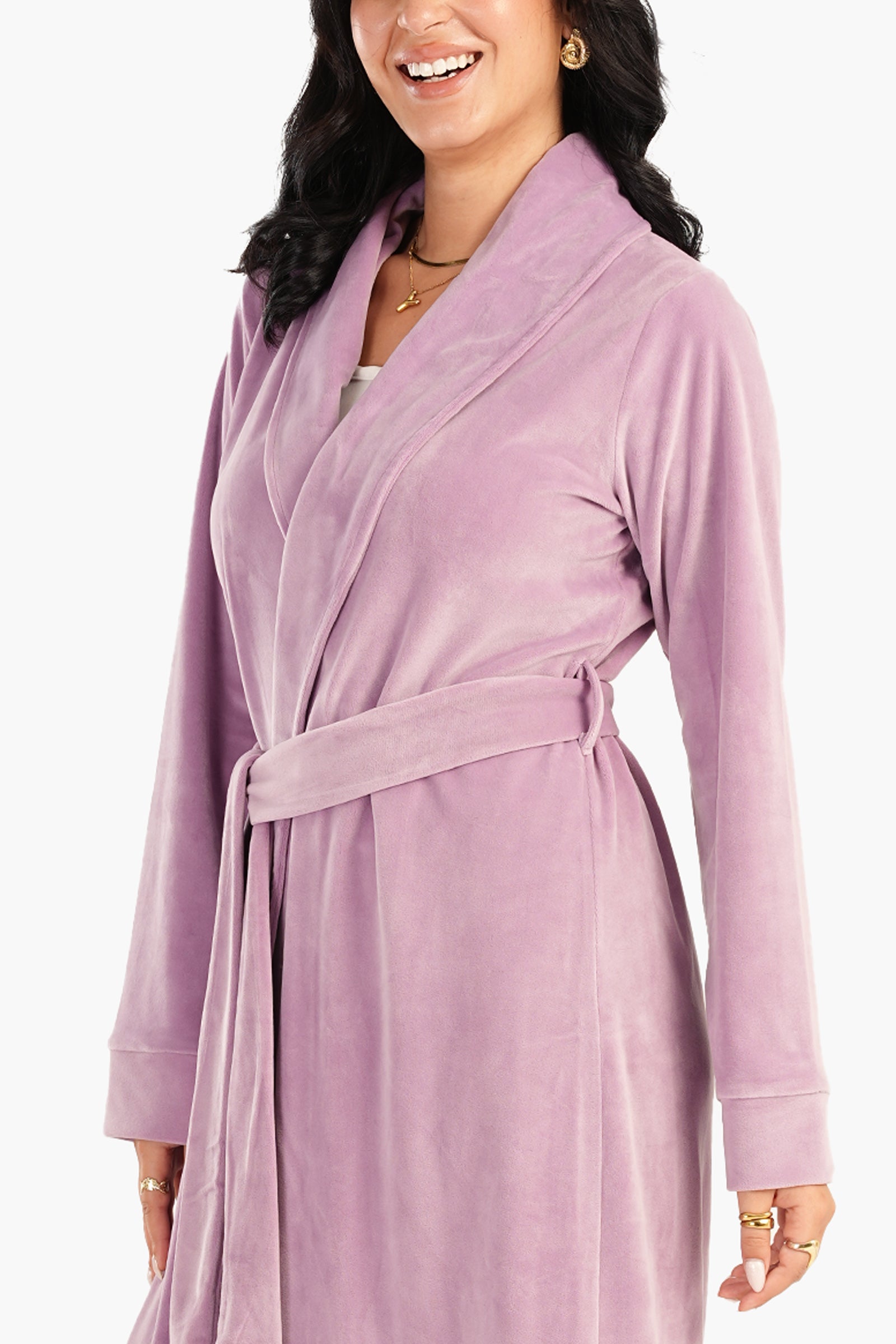 Shawl Collar Long Robe