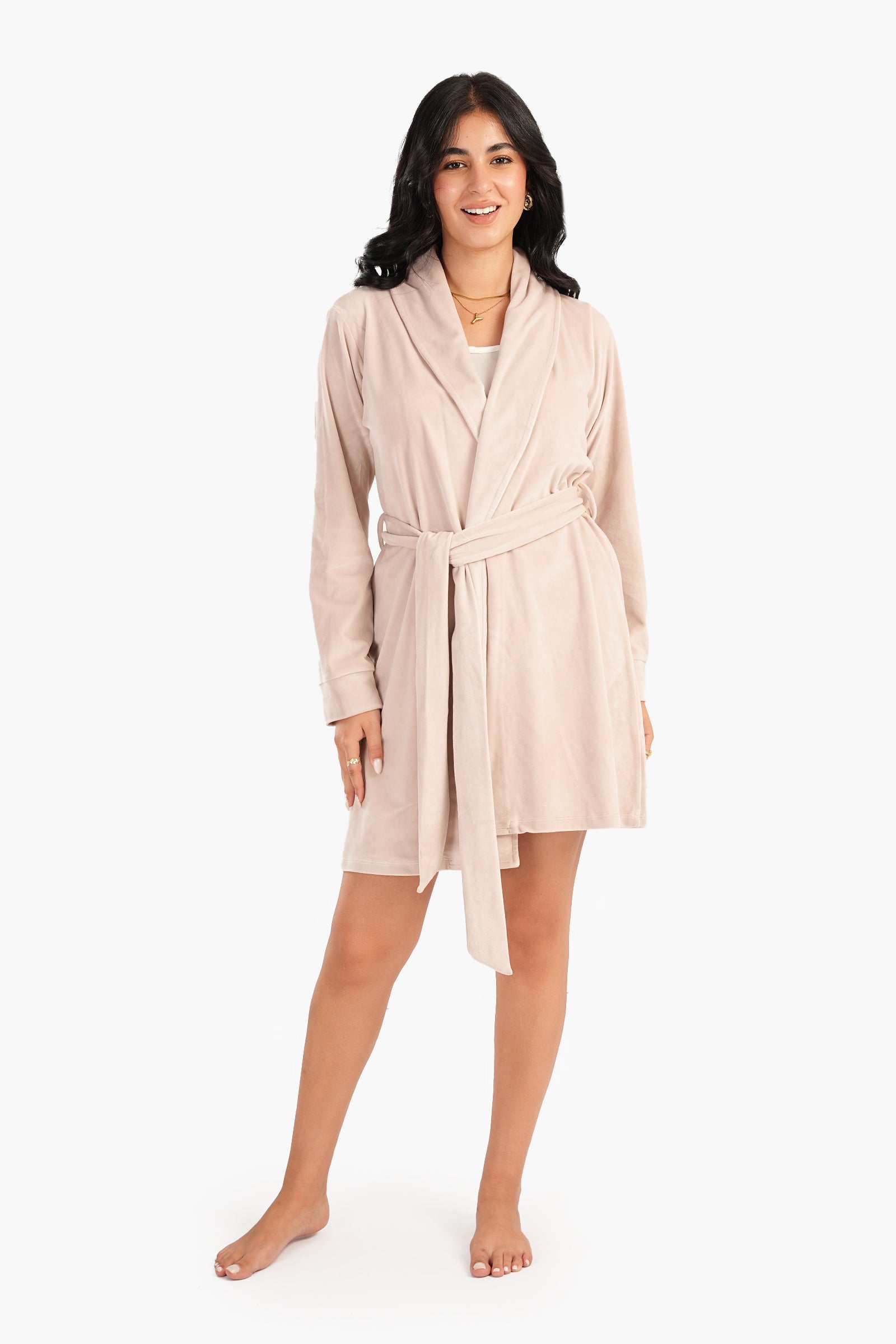 Shawl Collar Short Robe