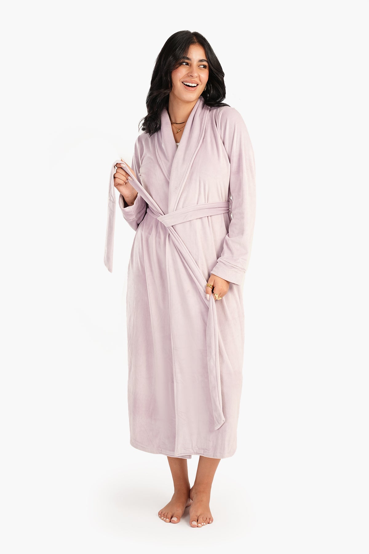 Velvet Shawl Collar Robe