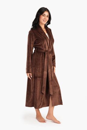 Shawl Collar Long Robe