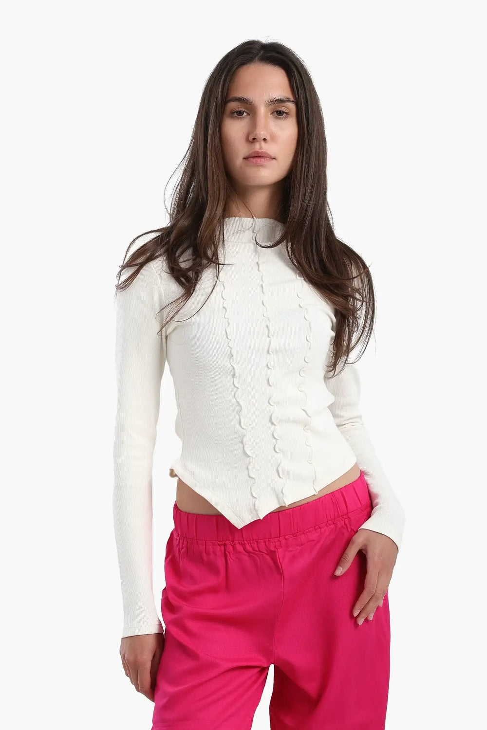 Asymmetrical Frilled Top
