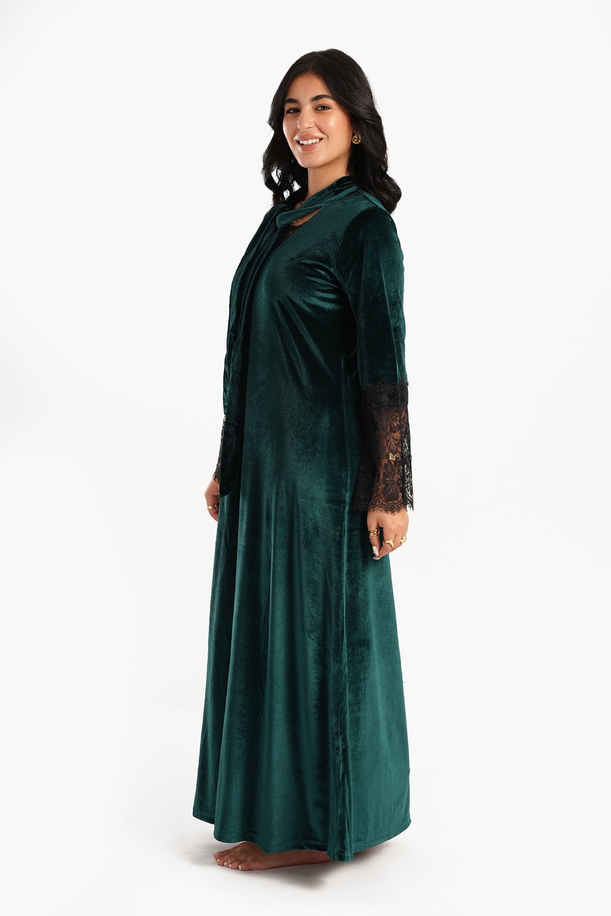 Velvet & Lace Maxi Nightgown