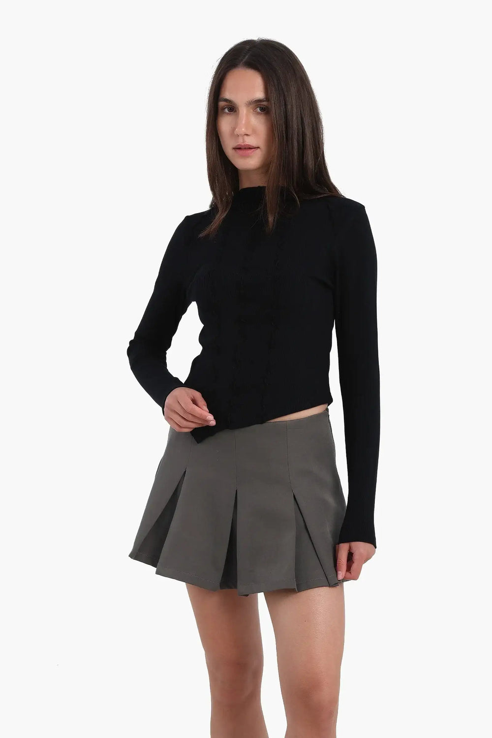 Asymmetrical Frilled Top