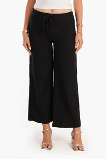 Self Pattern Linen Pants