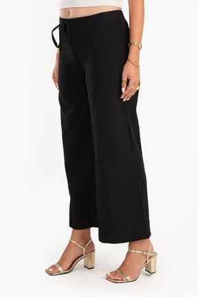 Self Pattern Linen Pants