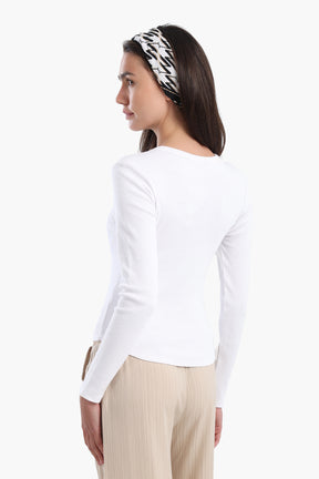 Ribbed Round Neck Top