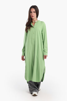 Long Plain Shirt Dress