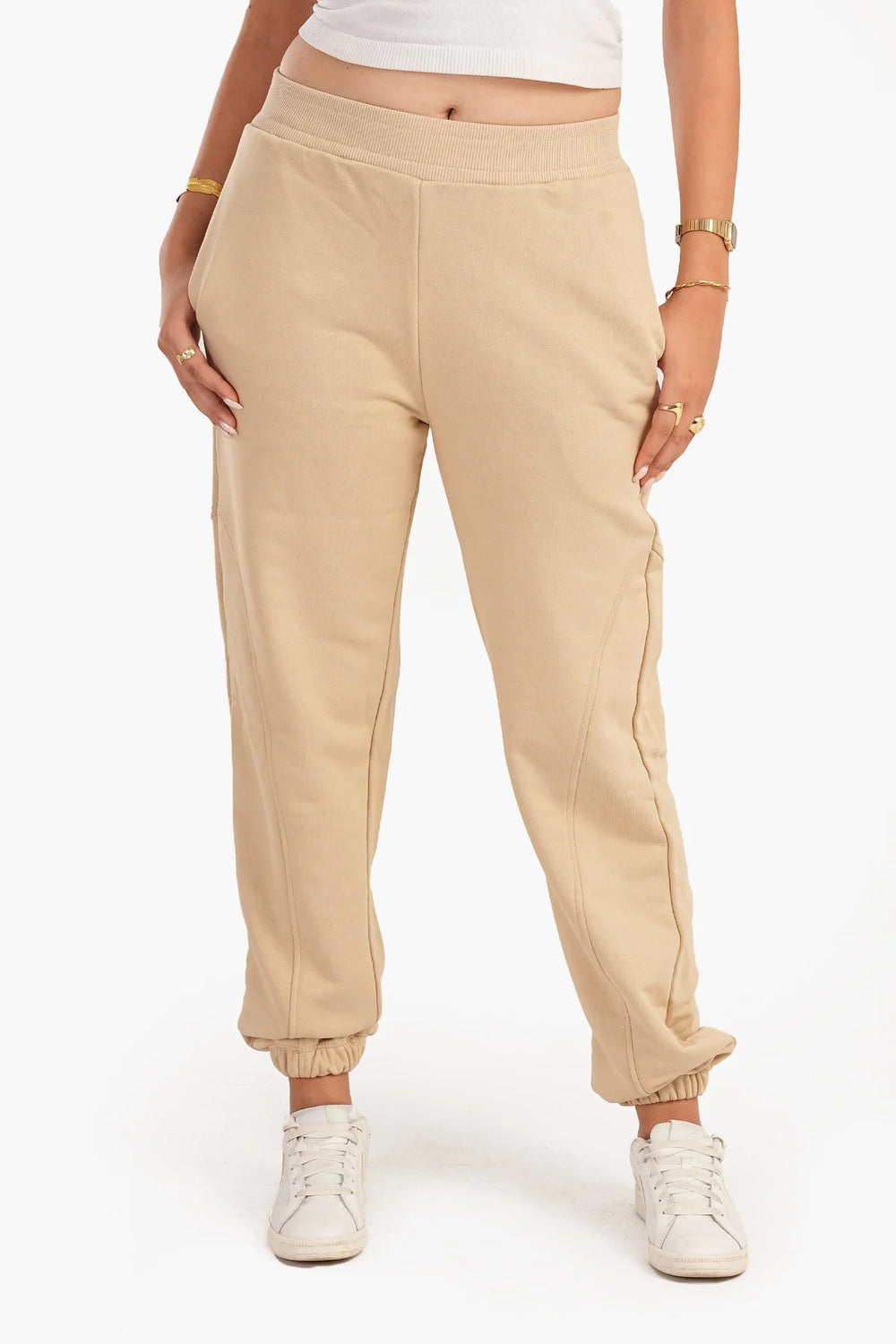 بنطلون ميلتون مريح بيج