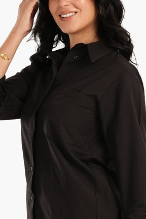 Poplin Shirt with Chest Pocket