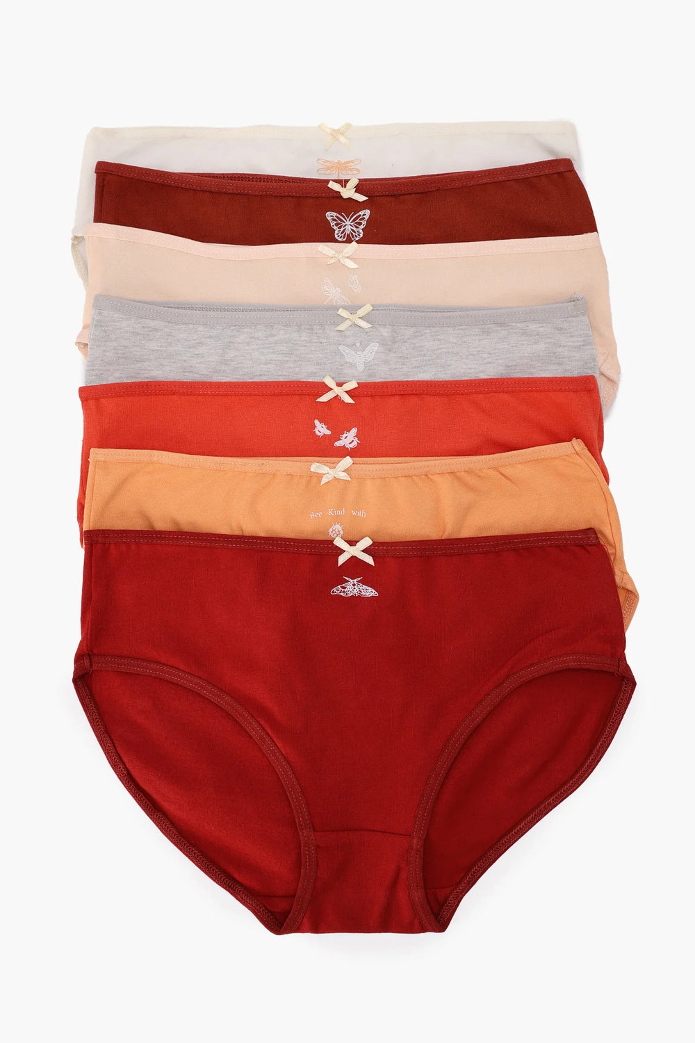 Pack of 7 Girly Brief Panties