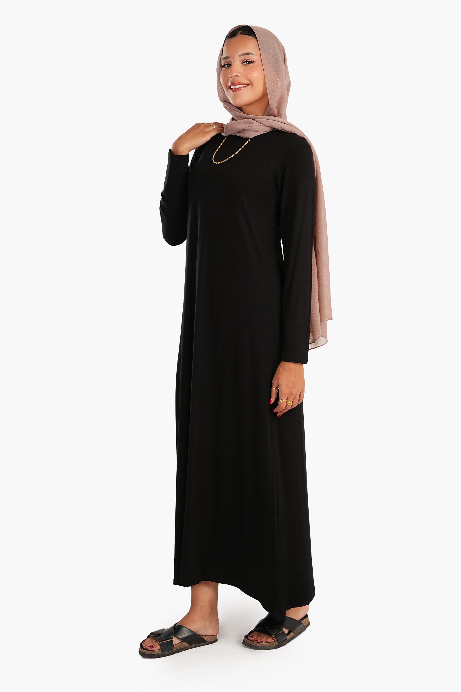 Viscose Round Neck Dress