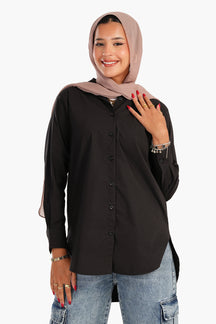 Asymmetrical Long Sleeves Shirt