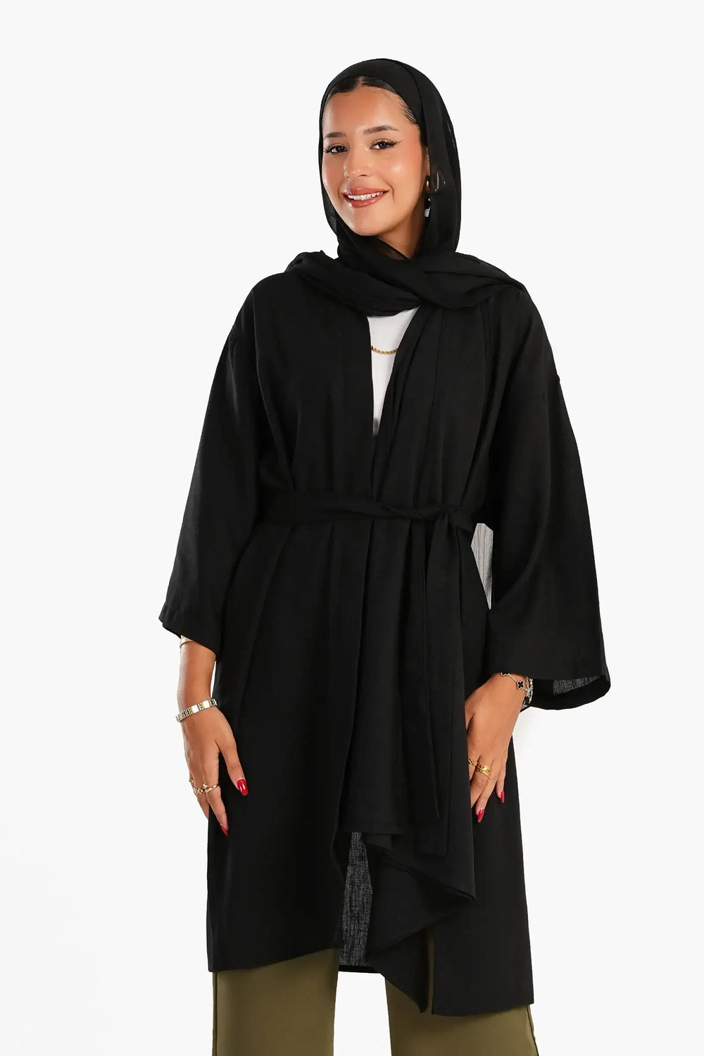 كيمونو بحزام للربط