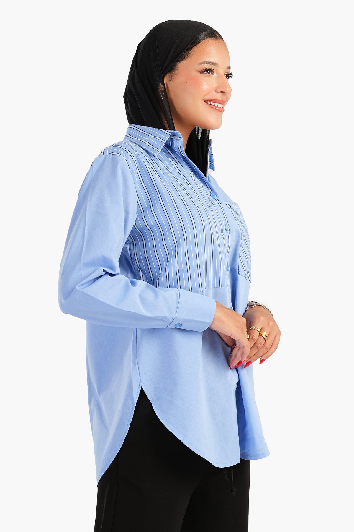 Blue Poplin Basic Shirt