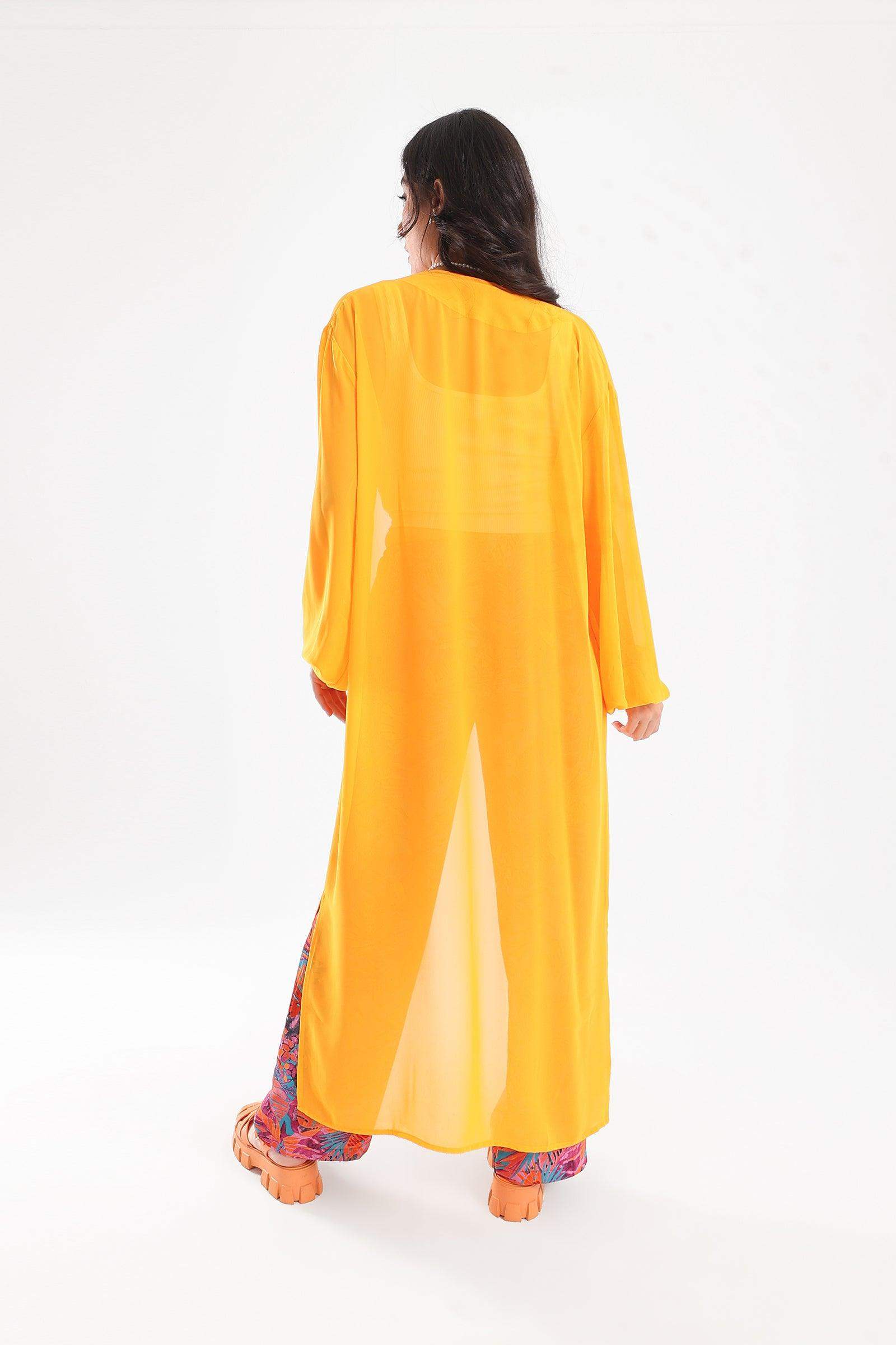 Chiffon Kimono with Side Slits - Carina - كارينا