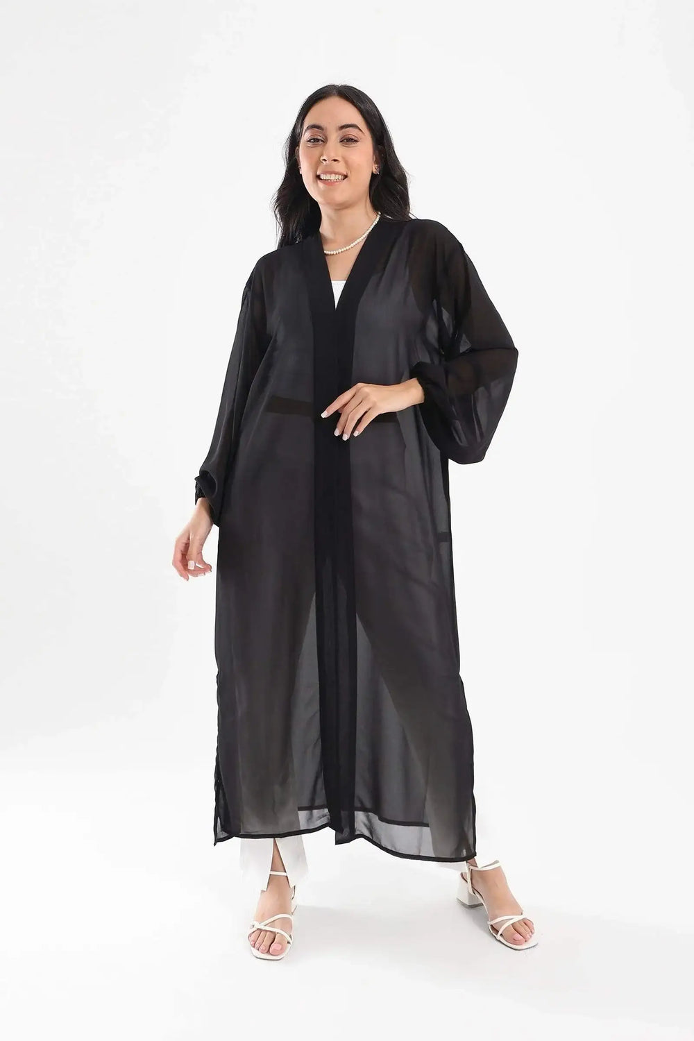 Chiffon Kimono with Side Slits - Carina - كارينا