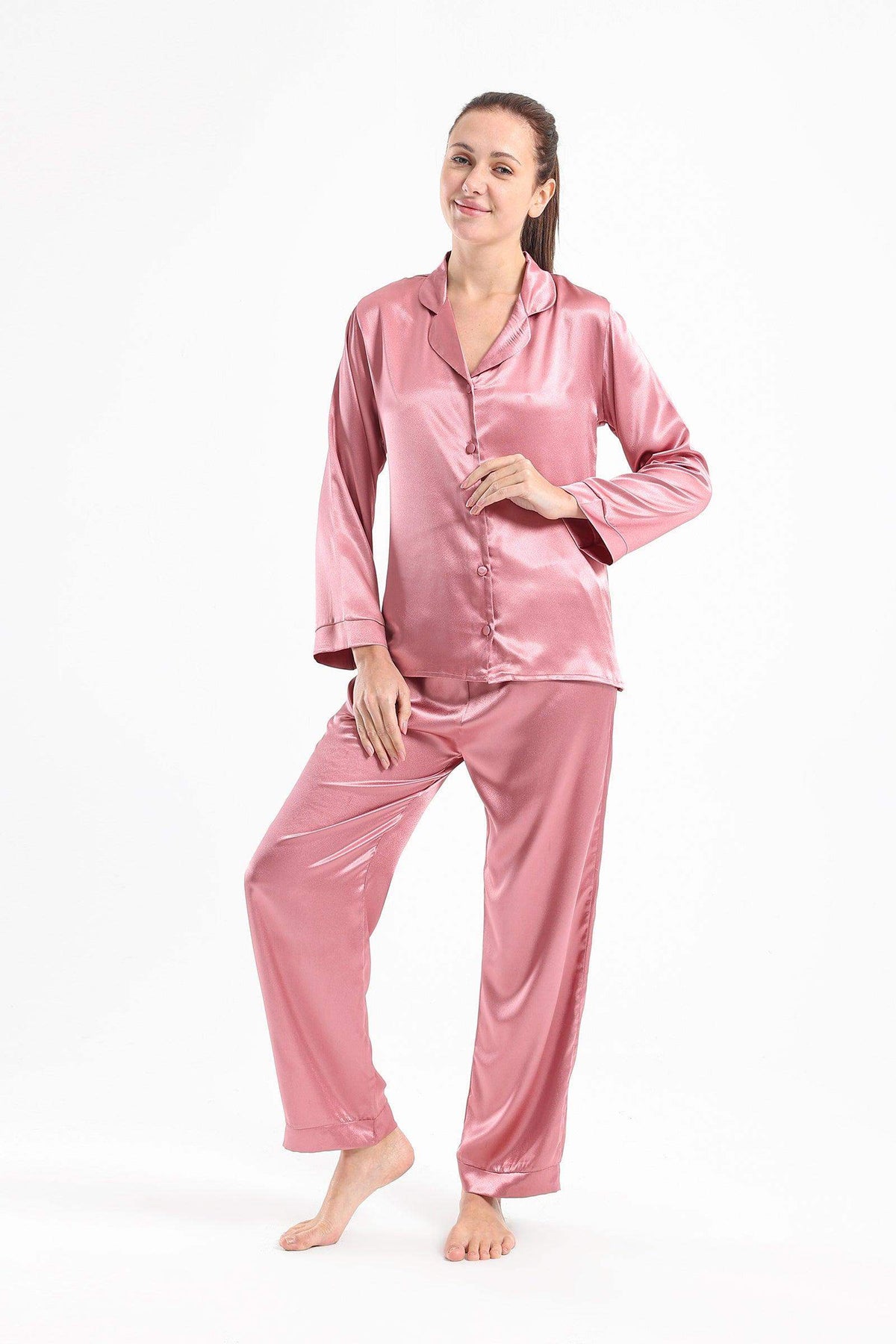 Classic Satin Pyjama Set - Carina - كارينا