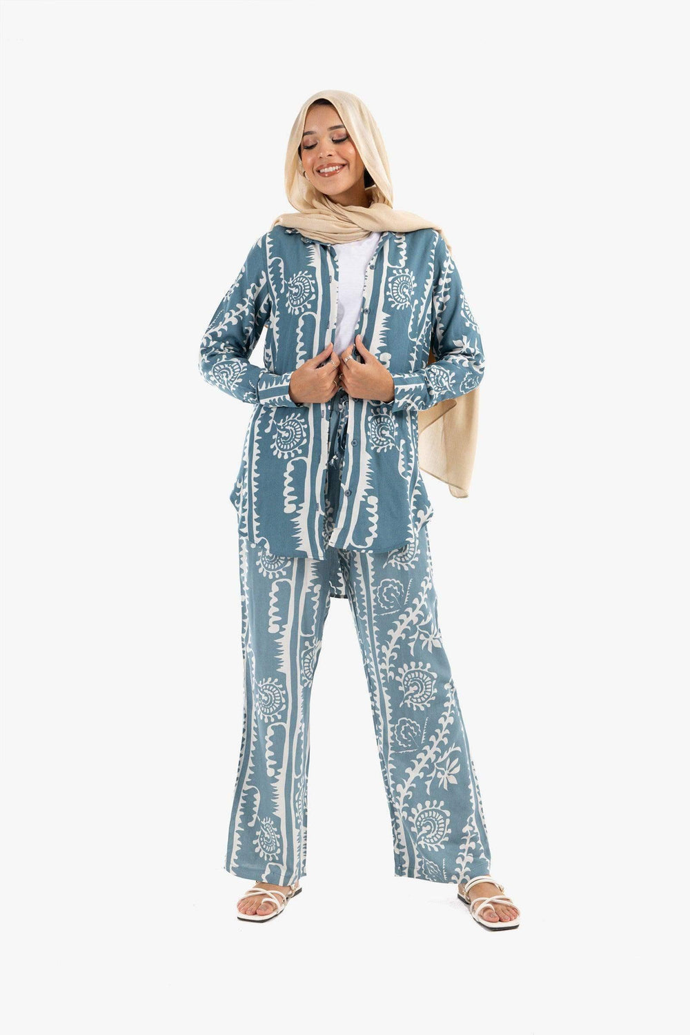 Collared Neck Lounge Shirt - Carina - كارينا