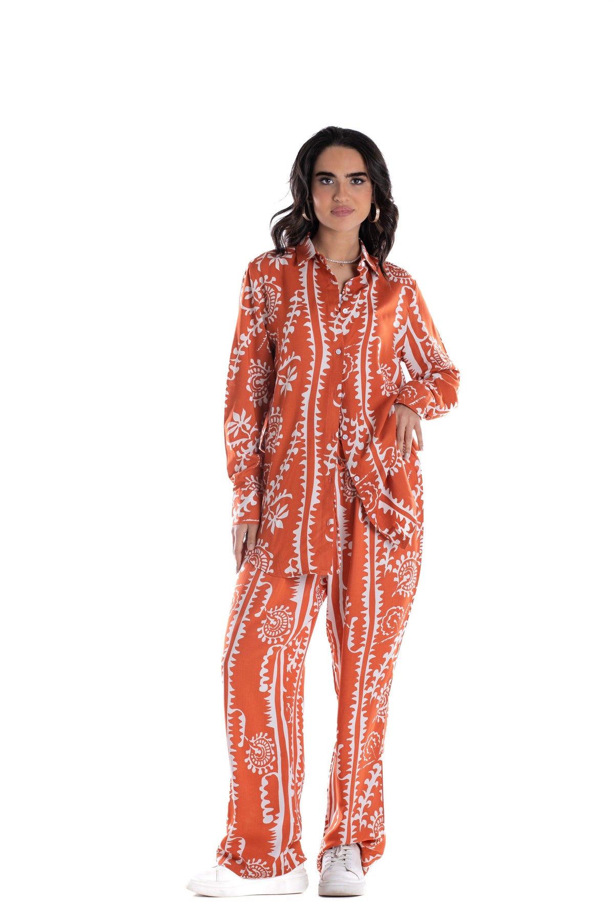 Collared Neck Lounge Shirt - Carina - كارينا