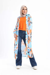 Colored Kimono with Elastic Cuffs - Carina - كارينا