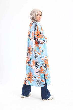 Colored Kimono with Elastic Cuffs - Carina - كارينا