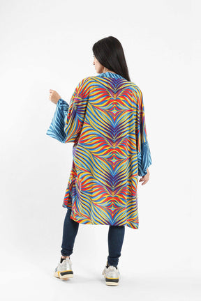 Colored Long Sleeves Kimono - Carina - كارينا