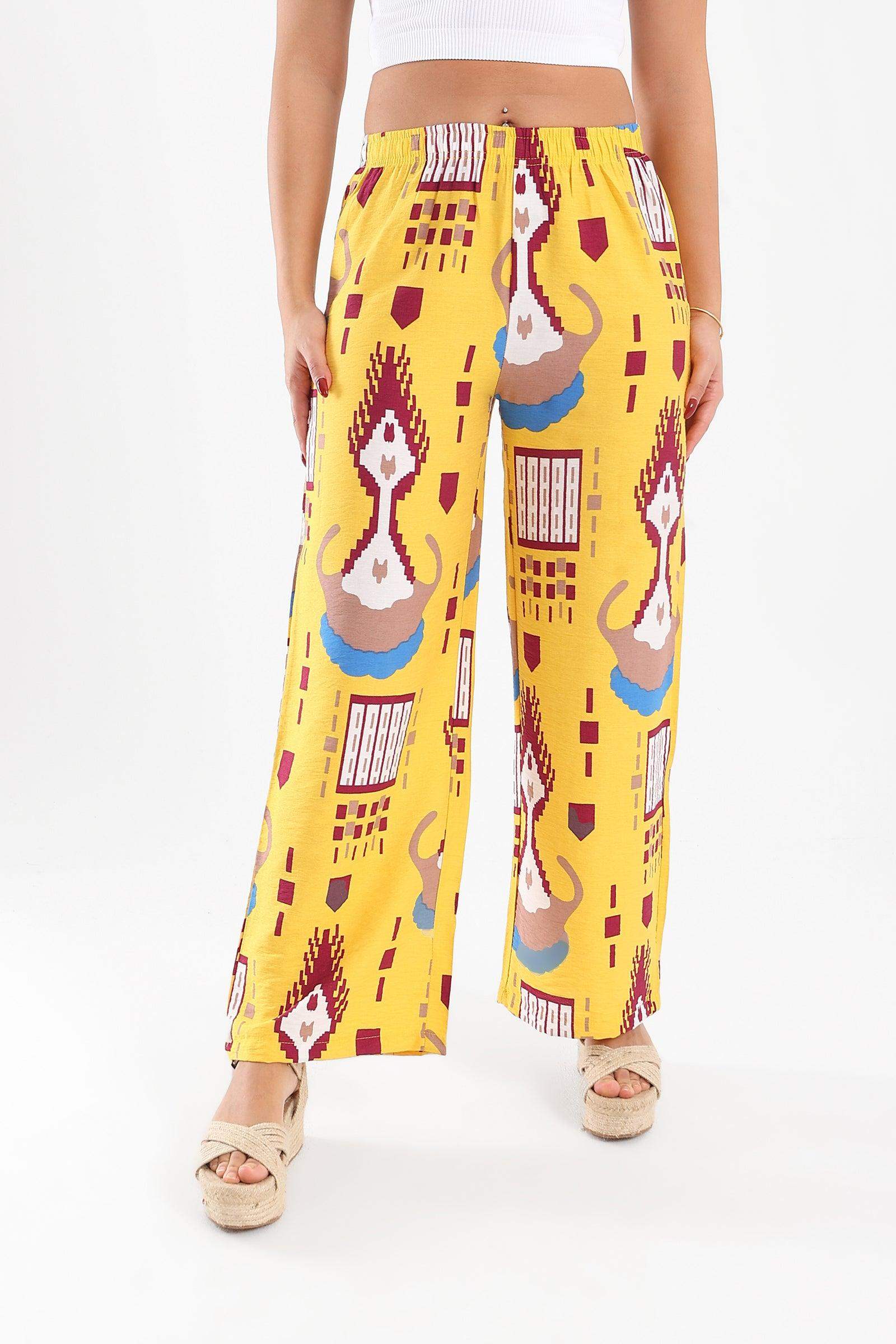 Colorful Boho Print Pants - Carina - كارينا