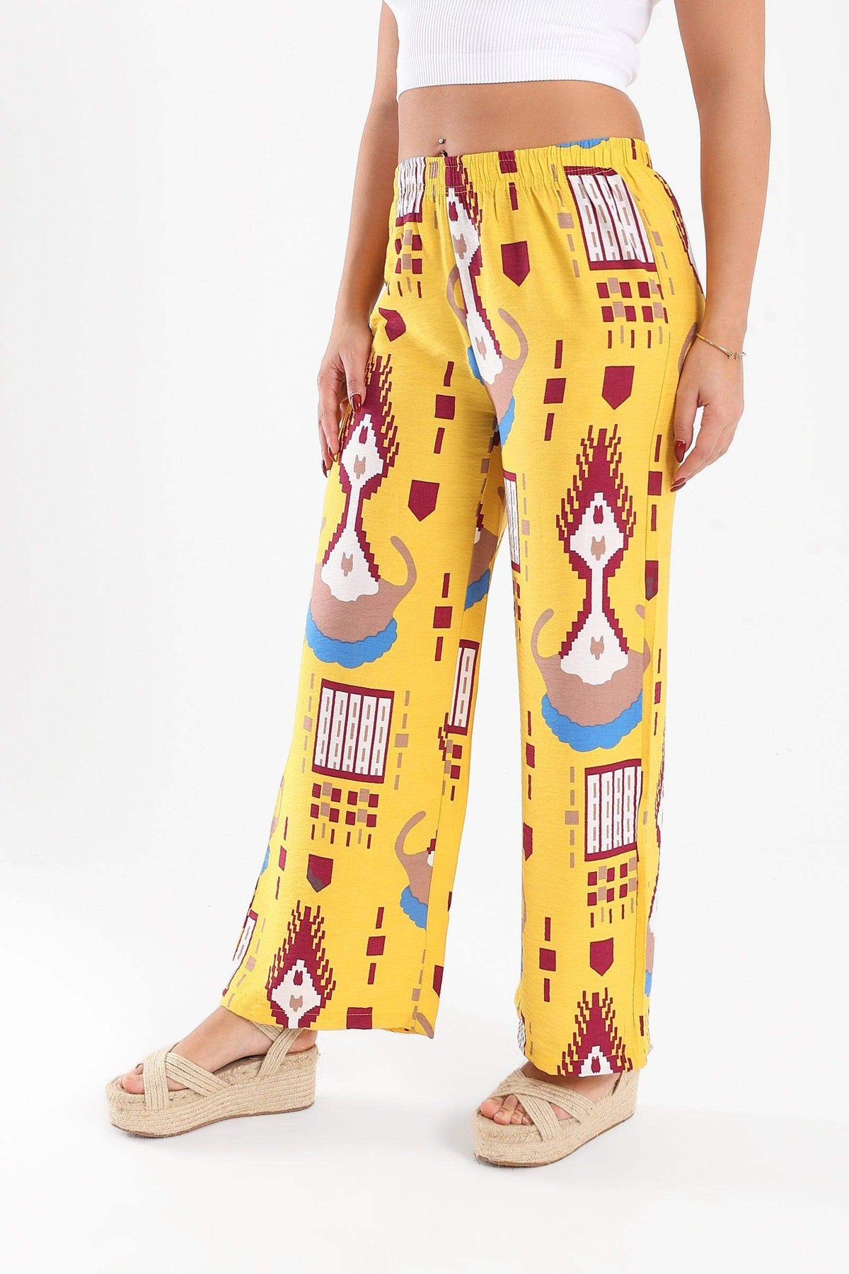 Colorful Boho Print Pants - Carina - كارينا