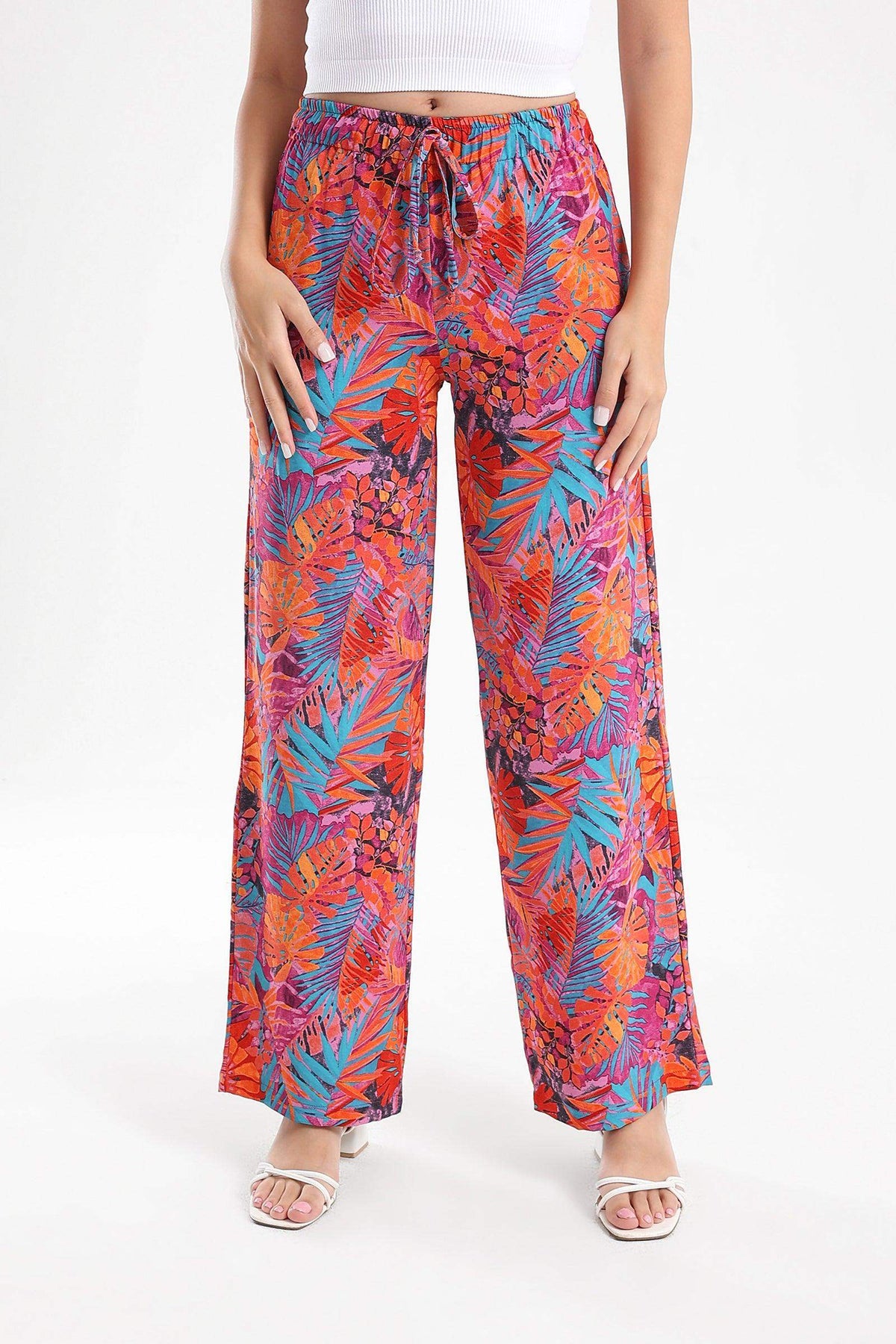 Colorful Printed Full Length Pants - Carina - كارينا