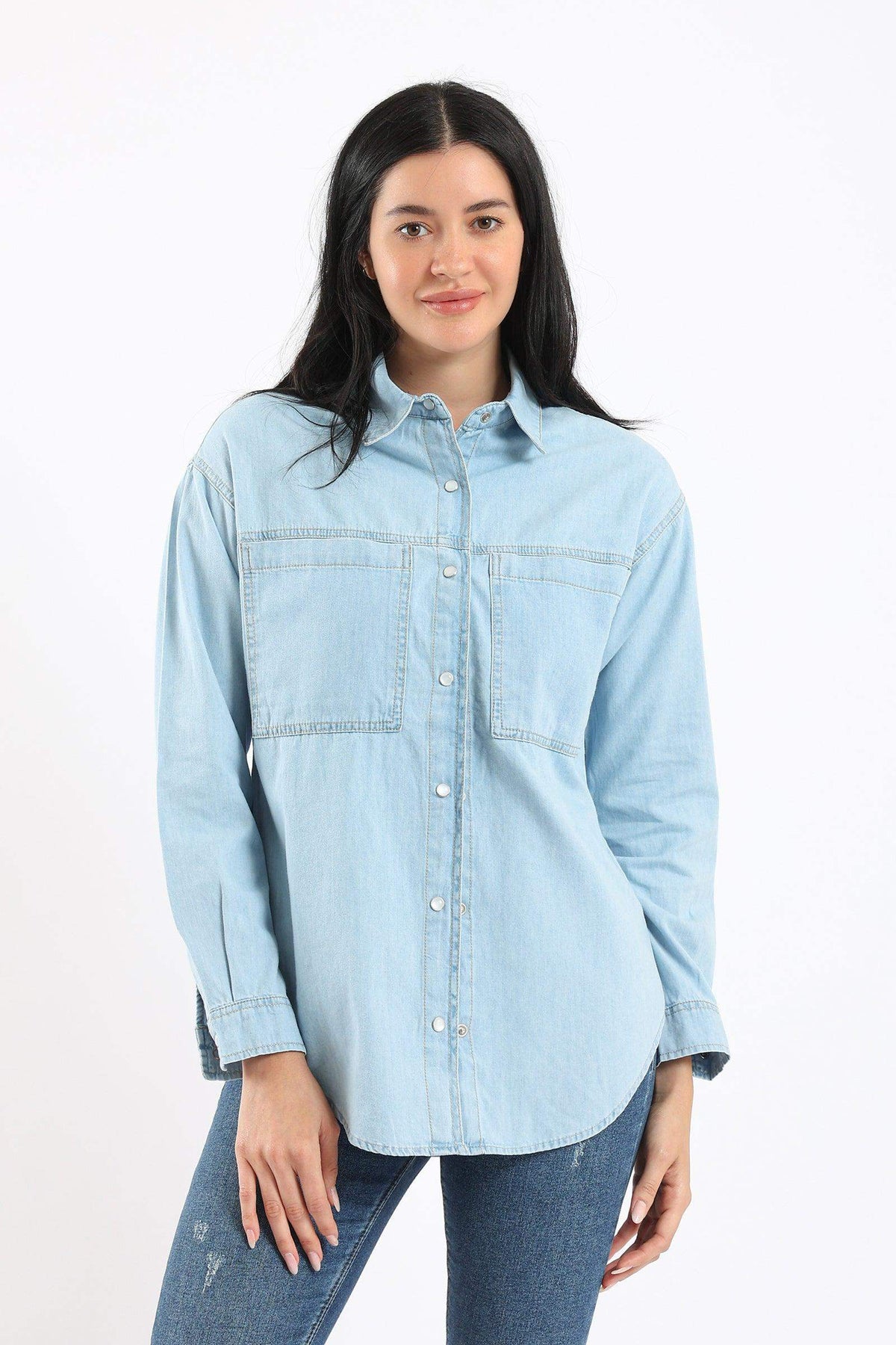 Cotton Denim Shirt - Carina - كارينا