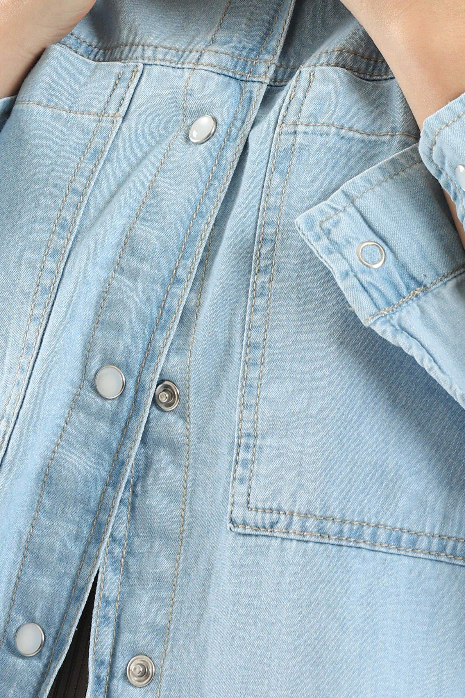 Cotton Denim Shirt - Carina - كارينا