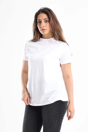Cotton High Neck T-Shirt - Carina - كارينا