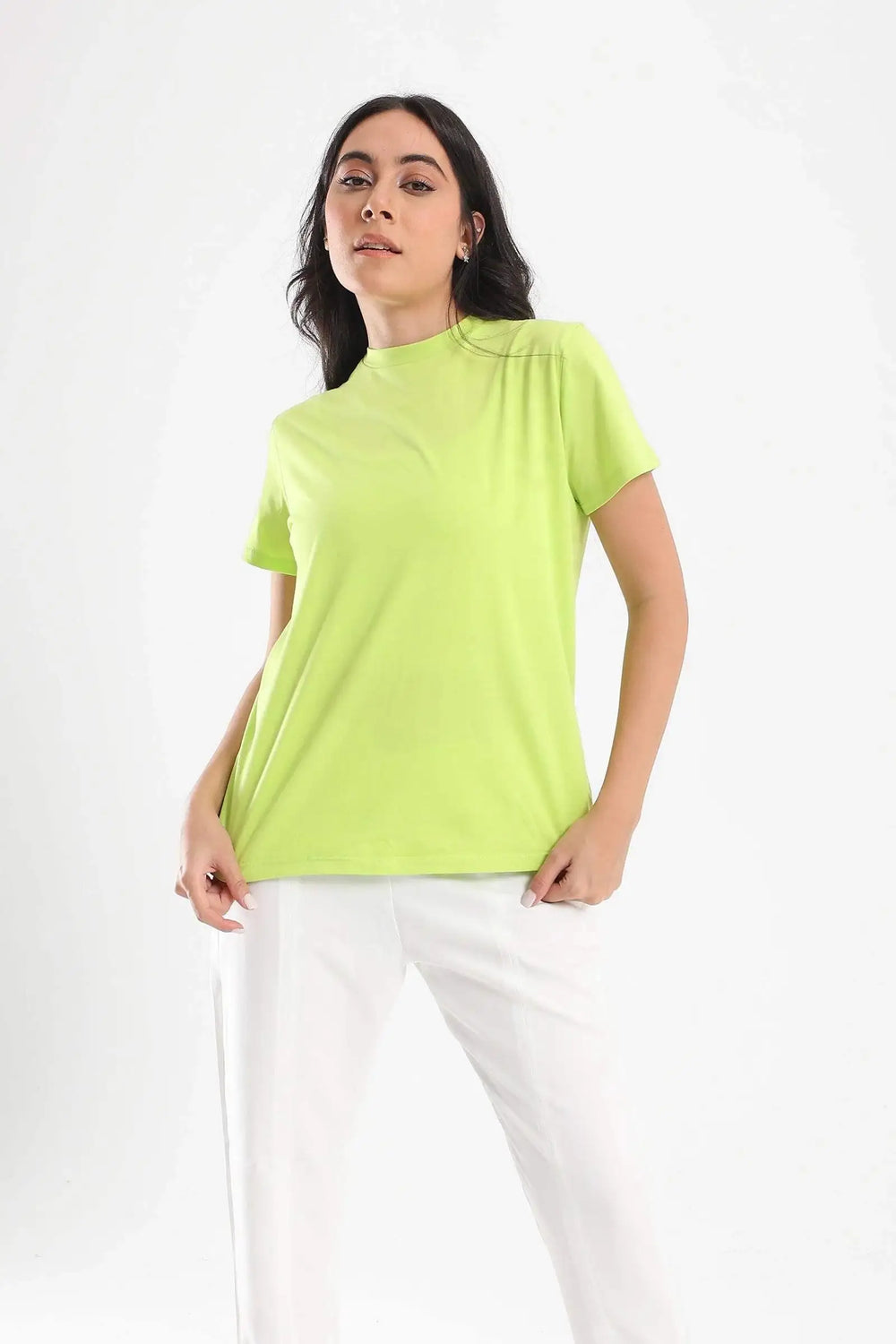 Cotton High Neck T-Shirt - Carina - كارينا