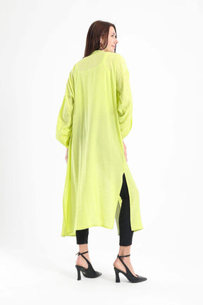 Cotton Plain Long Kimono - Carina - كارينا