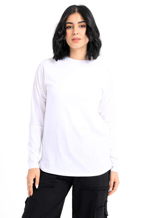 Cotton Round Neck T-Shirt - Carina - كارينا