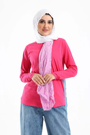 Cotton Round Neck T-Shirt - Carina - كارينا