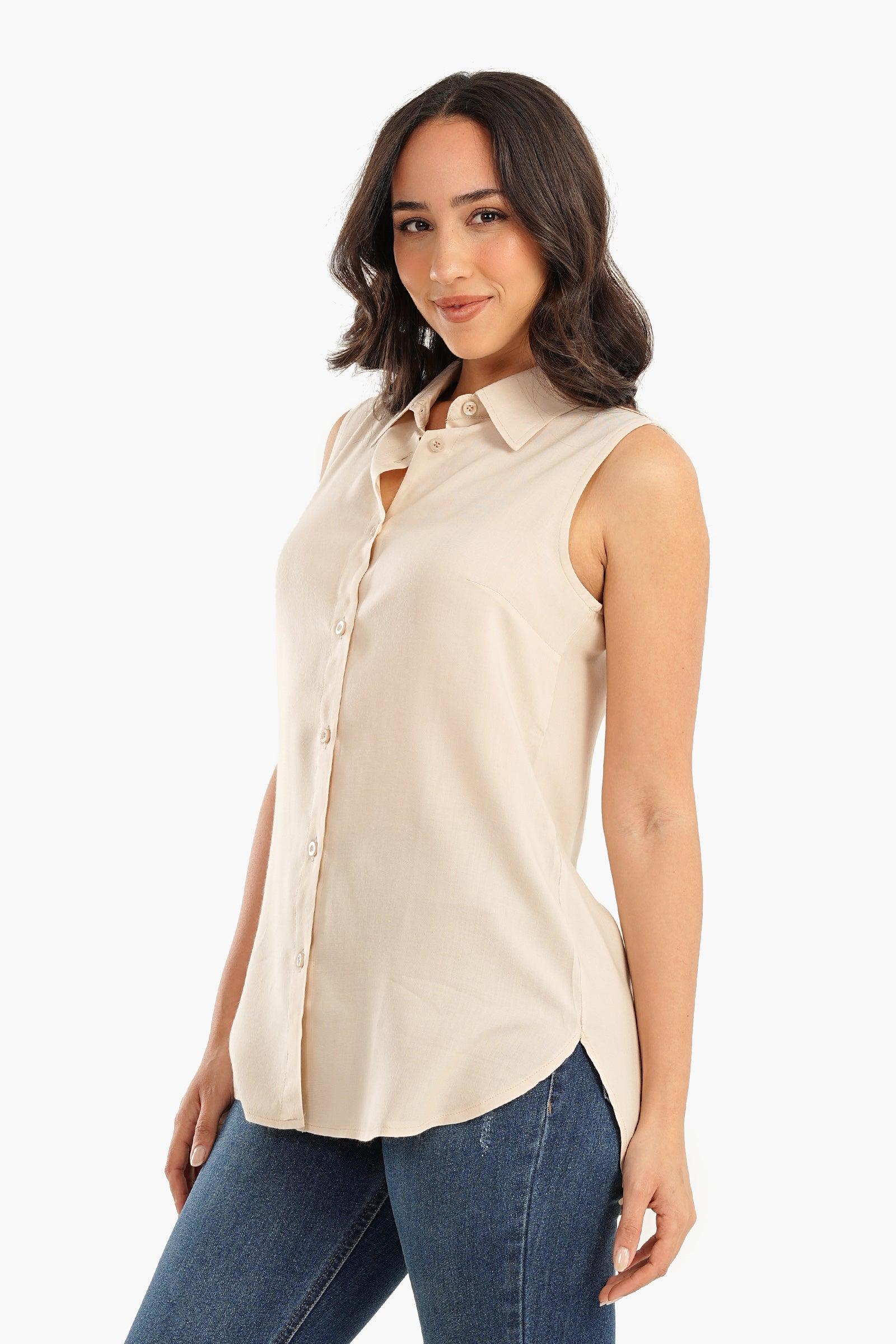 Cotton Sleeveless Shirt - Carina - كارينا