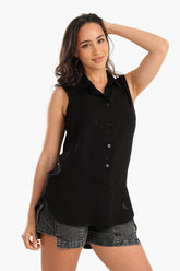 Cotton Sleeveless Shirt - Carina - كارينا