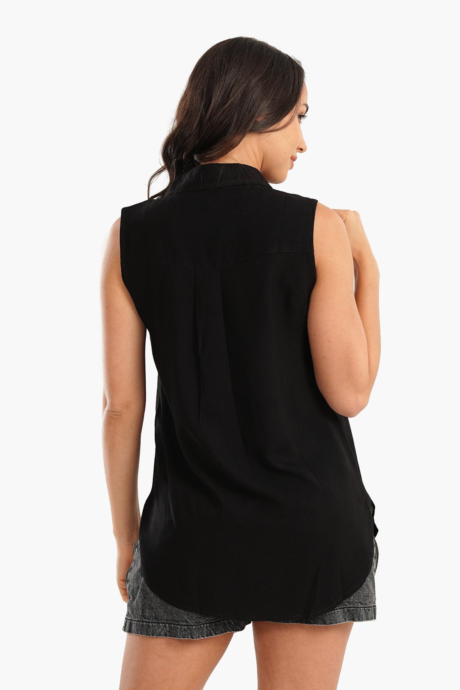 Cotton Sleeveless Shirt - Carina - كارينا